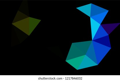 Dark Multicolor, Rainbow vector abstract polygonal cover. Shining illustration, which consist of triangles. The polygonal design can be used for your web site.