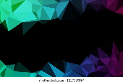 Dark Multicolor, Rainbow vector abstract mosaic background. A vague abstract illustration with gradient. The template can be used as a background for cell phones.