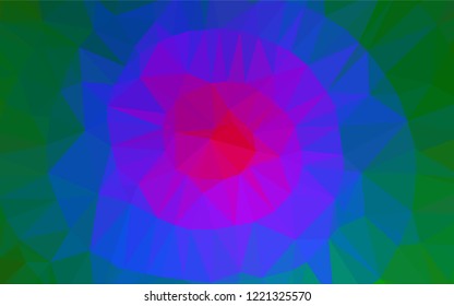 Dark Multicolor, Rainbow vector abstract polygonal texture. Modern geometrical abstract illustration with gradient. The elegant pattern can be used as part of a brand book.