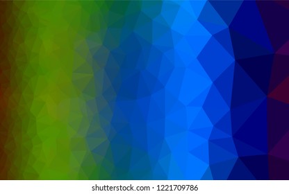 Dark Multicolor, Rainbow vector abstract polygonal cover. Creative illustration in halftone style with gradient. The completely new template can be used for your brand book.