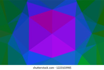 Dark Multicolor, Rainbow vector abstract mosaic background. Colorful illustration in abstract style with gradient. A new texture for your design.