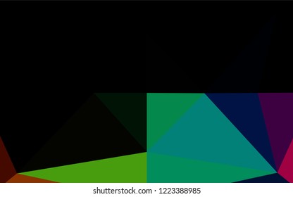 Dark Multicolor, Rainbow vector abstract polygonal texture. Creative illustration in halftone style with gradient. A new texture for your design.