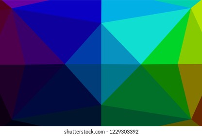 Dark Multicolor, Rainbow vector abstract polygonal texture. A vague abstract illustration with gradient. The completely new template can be used for your brand book.