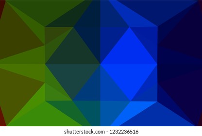 Dark Multicolor, Rainbow vector abstract mosaic pattern. Shining colored illustration in a Brand new style. The polygonal design can be used for your web site.