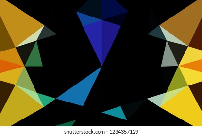Dark Multicolor, Rainbow vector abstract mosaic pattern. A vague abstract illustration with gradient. A completely new template for your business design.