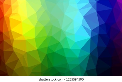 Dark Multicolor, Rainbow vector abstract mosaic pattern. A completely new color illustration in a vague style. A new texture for your design.