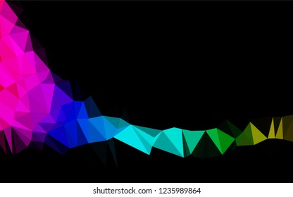 Dark Multicolor, Rainbow vector abstract mosaic background. Brand new colored illustration in blurry style with gradient. A completely new design for your business.