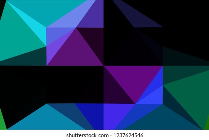 Dark Multicolor, Rainbow vector abstract polygonal layout. Shining colored illustration in a Brand new style. The completely new template can be used for your brand book.