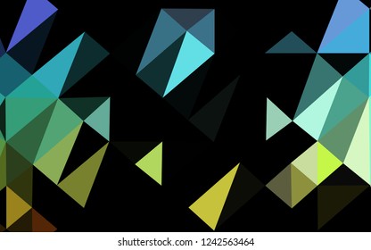 Dark Multicolor, Rainbow vector abstract mosaic pattern. Geometric illustration in Origami style with gradient. Brand new design for your business.