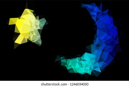 Dark Multicolor, Rainbow vector abstract mosaic backdrop. Creative illustration in halftone style with gradient. A completely new design for your business.