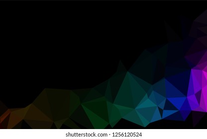 Dark Multicolor, Rainbow vector abstract mosaic pattern. An elegant bright illustration with gradient. The textured pattern can be used for background.