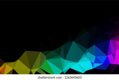 Dark Multicolor, Rainbow vector abstract mosaic backdrop. A completely new color illustration in a vague style. A completely new template for your business design.