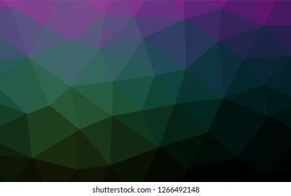 Dark Multicolor, Rainbow vector abstract mosaic pattern. An elegant bright illustration with gradient. A new texture for your design.