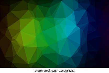 Dark Multicolor, Rainbow vector abstract mosaic pattern. Colorful abstract illustration with gradient. The elegant pattern can be used as part of a brand book.