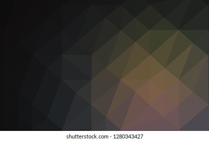 Dark Multicolor, Rainbow vector abstract mosaic background. Geometric illustration in Origami style with gradient. Brand new style for your business design.