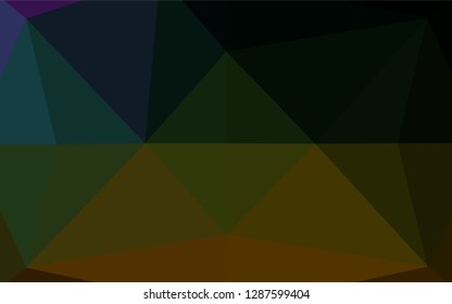 Dark Multicolor, Rainbow vector abstract mosaic pattern. Colorful illustration in abstract style with gradient. A new texture for your design.
