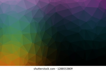 Dark Multicolor, Rainbow vector abstract mosaic pattern. A completely new color illustration in a vague style. Brand new style for your business design.