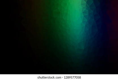 Dark Multicolor, Rainbow vector abstract mosaic background. Colorful abstract illustration with gradient. The best triangular design for your business.