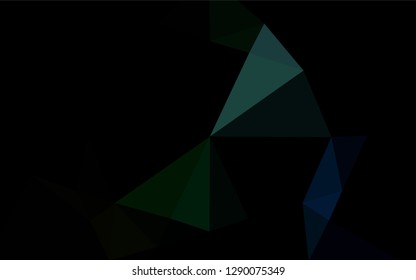 Dark Multicolor, Rainbow vector abstract mosaic backdrop. Triangular geometric sample with gradient.  The best triangular design for your business.