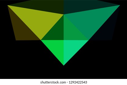 Dark Multicolor, Rainbow vector abstract polygonal cover. A vague abstract illustration with gradient. The best triangular design for your business.