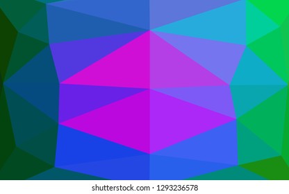 Dark Multicolor, Rainbow vector abstract mosaic pattern. A completely new color illustration in a vague style. Template for a cell phone background.