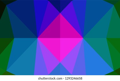 Dark Multicolor, Rainbow vector abstract mosaic background. Shining colored illustration in a Brand new style. Brand new style for your business design.