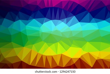 Dark Multicolor, Rainbow vector abstract polygonal layout. Brand new colored illustration in blurry style with gradient. The completely new template can be used for your brand book.