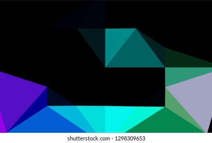 Dark Multicolor, Rainbow vector abstract mosaic pattern. Shining colored illustration in a Brand new style. Brand new design for your business.