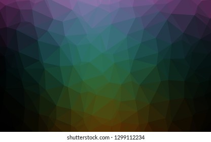 Dark Multicolor, Rainbow vector abstract mosaic backdrop. Colorful abstract illustration with gradient. Textured pattern for background.