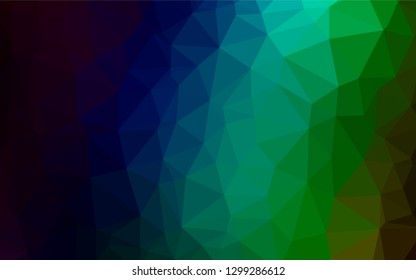 Dark Multicolor, Rainbow vector abstract polygonal cover. A completely new color illustration in a vague style. A completely new design for your business.