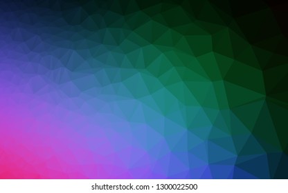 Dark Multicolor, Rainbow vector abstract mosaic background. Brand new colorful illustration in with gradient. Completely new design for your business.