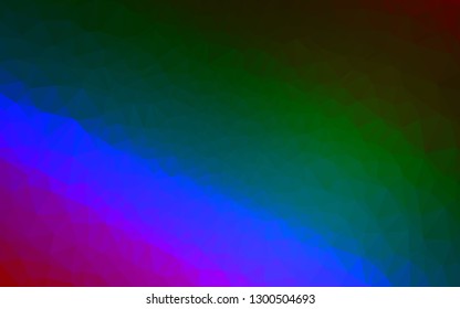 Dark Multicolor, Rainbow vector abstract mosaic background. An elegant bright illustration with gradient. Completely new design for your business.