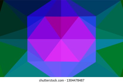 Dark Multicolor, Rainbow vector abstract polygonal cover. An elegant bright illustration with gradient. The template can be used as a background for cell phones.