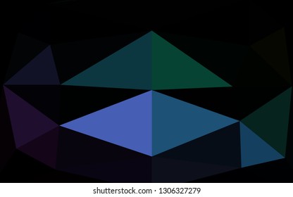 Dark Multicolor, Rainbow vector abstract mosaic backdrop. Brand new colorful illustration in with gradient. Polygonal design for your web site.
