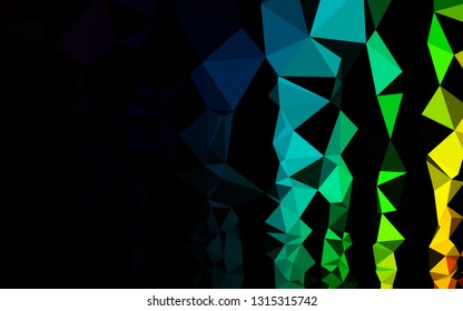 Dark Multicolor, Rainbow vector abstract mosaic background. Glitter abstract illustration with an elegant design. Template for your brand book.
