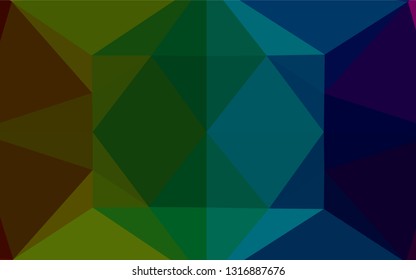 Dark Multicolor, Rainbow vector abstract mosaic background. Colorful illustration in abstract style with gradient. Brand new style for your business design.