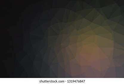 Dark Multicolor, Rainbow vector abstract polygonal cover. Glitter abstract illustration with an elegant design. The best triangular design for your business.