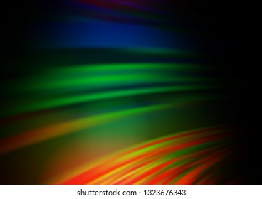 Dark Multicolor, Rainbow vector abstract background. An elegant bright illustration with gradient. Brand new design for your business.