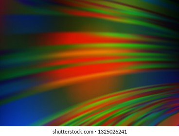 Dark Multicolor, Rainbow vector abstract blurred template. Modern geometrical abstract illustration with gradient. The template can be used for your brand book.