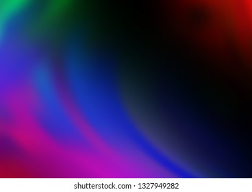 Dark Multicolor, Rainbow vector abstract template. Shining colorful illustration in a Brand new style. The template for backgrounds of cell phones.