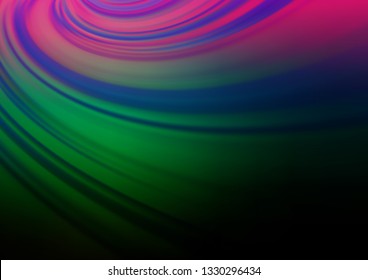 Dark Multicolor, Rainbow vector abstract bright background. Colorful illustration in blurry style with gradient. The blurred design can be used for your web site.