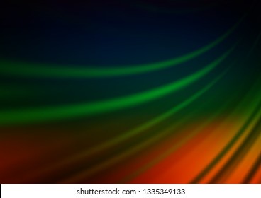 Dark Multicolor, Rainbow vector abstract bright background. A completely new color illustration in a bokeh style. The background for your creative designs.