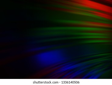 Dark Multicolor, Rainbow vector abstract template. Colorful illustration in blurry style with gradient. The elegant pattern for brand book.