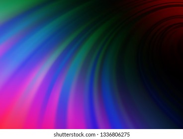 Dark Multicolor, Rainbow vector abstract bokeh pattern. Colorful abstract illustration with gradient. The elegant pattern for brand book.