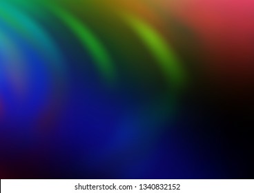 Dark Multicolor, Rainbow vector abstract bokeh pattern. A completely new color illustration in a bokeh style. A completely new template for your design.