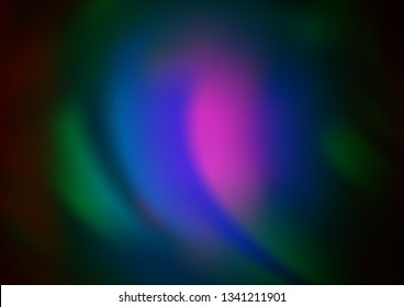 Dark Multicolor, Rainbow vector abstract template. A completely new color illustration in a bokeh style. A completely new template for your design.