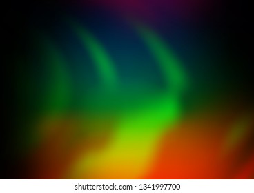 Dark Multicolor, Rainbow vector abstract bright background. A completely new color illustration in a bokeh style. Brand new design for your business.