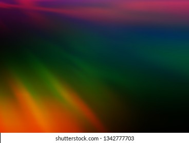 Dark Multicolor, Rainbow vector abstract bright template. Modern geometrical abstract illustration with gradient. Brand new style for your business design.