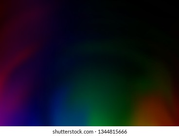 Dark Multicolor, Rainbow vector abstract bright template. Colorful illustration in blurry style with gradient. The blurred design can be used for your web site.