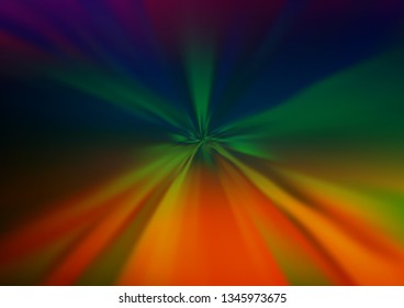 Dark Multicolor, Rainbow vector abstract template. Creative illustration in halftone style with gradient. Brand new design for your business.